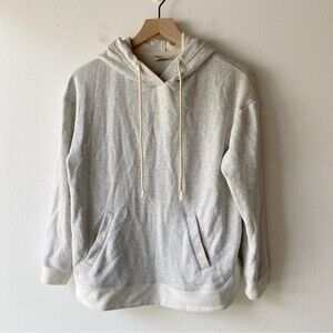 paper crane gray white striped pullover hoodie sweatshirt